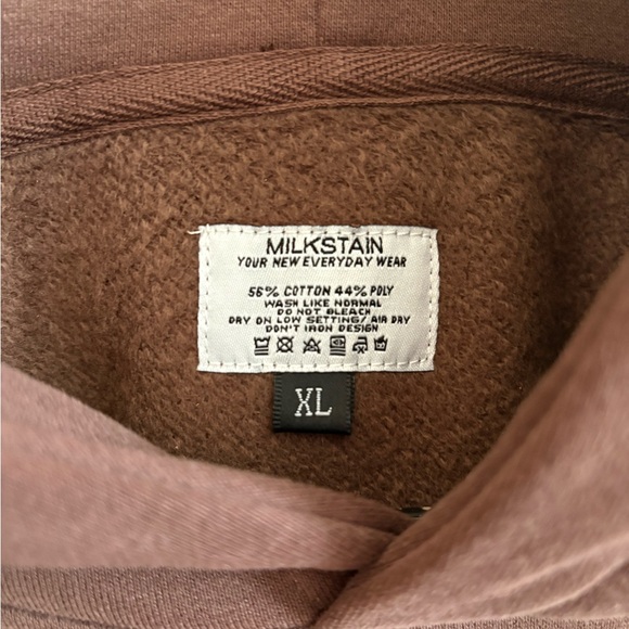 Milkstain Brown Hoodie - Picture 3 of 4